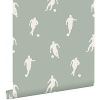 TAPETE Fußballspieler 53 cm x 10.05 m - Grün, Papier (53/0.1cm) - ESTAhome