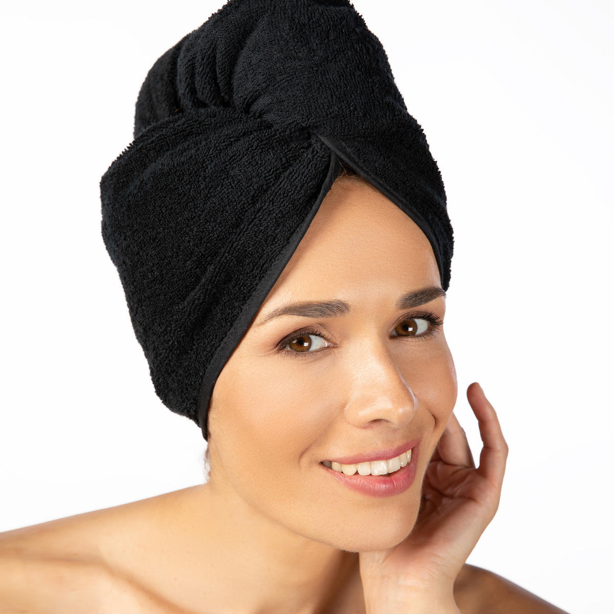 FROTTIERTURBAN BASIC - Schwarz, Textil (27/67cm) - MÖVE