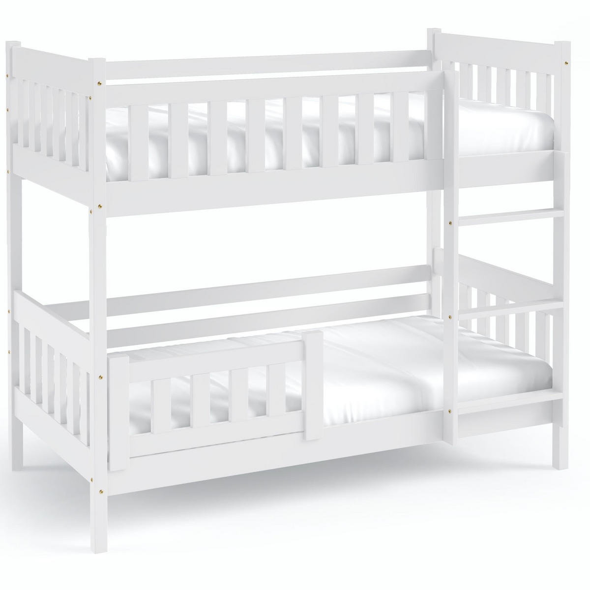 ETAGENBETT Holzbett LUMBE, Kinderbett - Weiß, Holz (80/190cm) - KONSIMO®