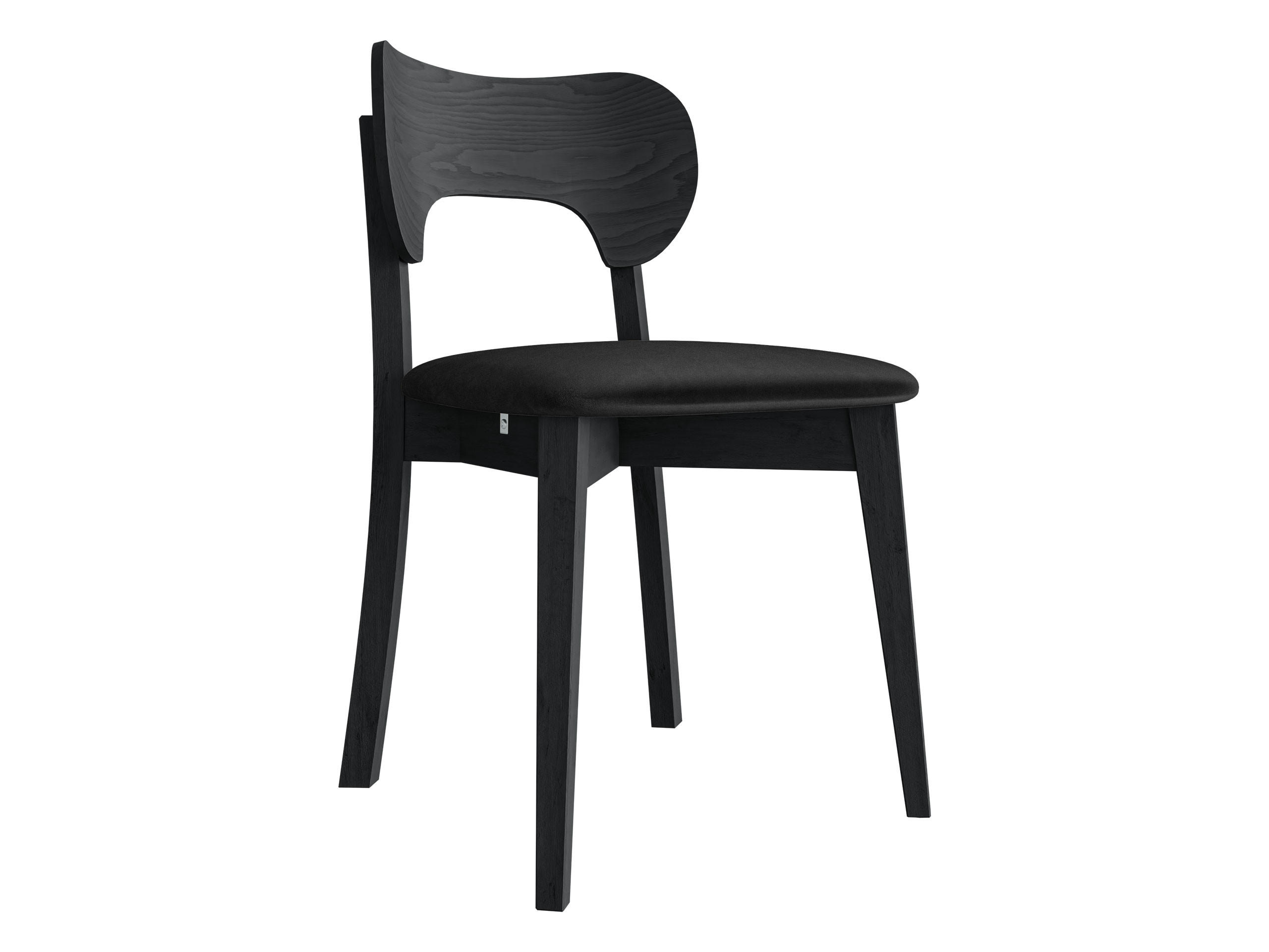 WOHNZIMMER STUHL KT64, Holzfarbe: Schwarz - Schwarz, Holz/Textil (48/80/51cm) - MIRJAN24