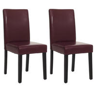 ESSZIMMERSTUHL Rot 2er-Set - Rot, Textil (43/90/56cm) - MCW