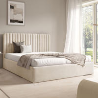 POLSTERBETT BEA II Bettkasten Lattenrost 180x200 Creme - Creme, Holz (180/200cm) - Furnistar