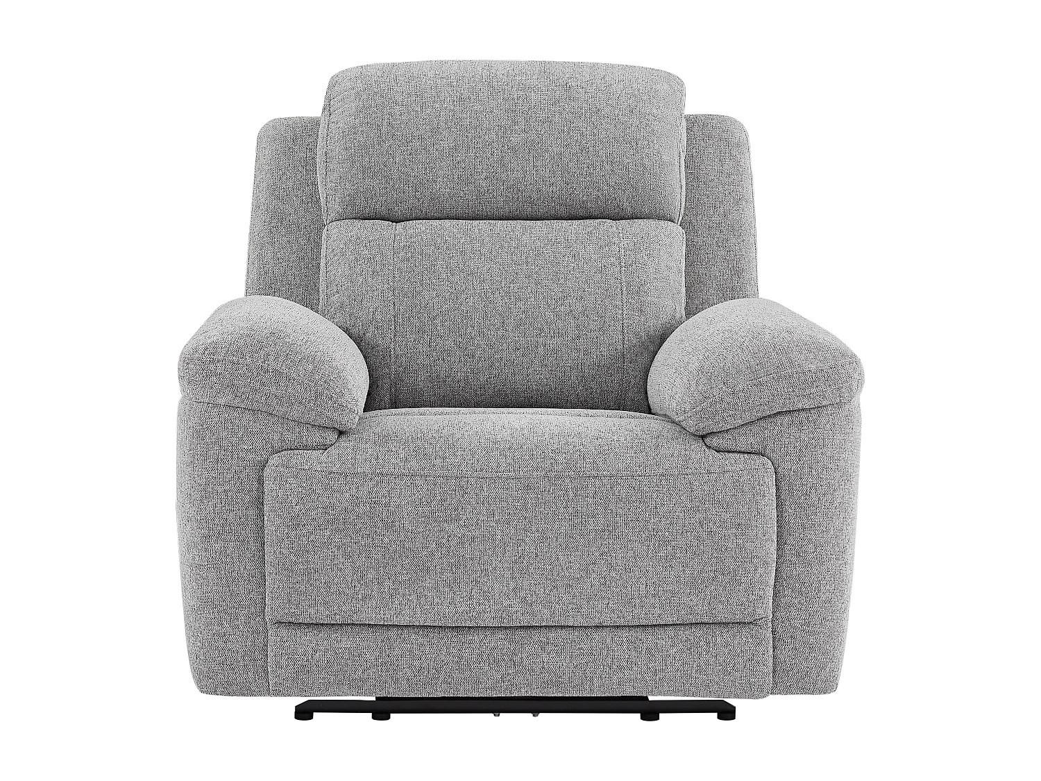 RELAXSESSEL - 1 Person - stoff - grau Keluno - Grau, Textil (110/104/98cm) - Vente-Unique
