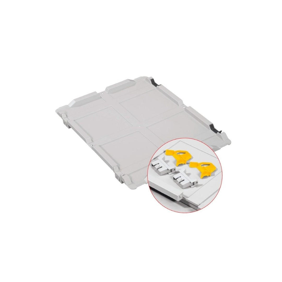 EUROBOX 4x Nextgen Economy Mit Scharnierdeckel Grau/Gelb Griffe Geschlossen 30 Liter - Gelb, Kunststoff (30/32/40cm) - PROREGAL