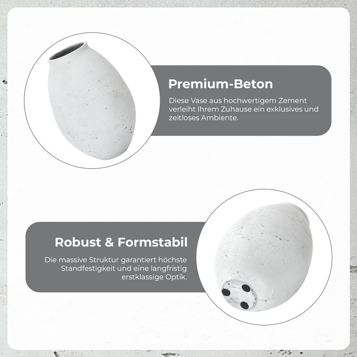 VASE Neva, 32,5 cm Hoch - Weiß, Naturmaterialien (32.5cm) - Hometopia