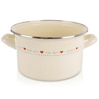 EMAILLIERTOPF Tonca mit Herzmotiv creme - Creme, Metall (18.5cm) - Orion 