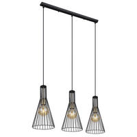 LED HÄNGELEUCHTE Metall Matt Schwarz - Schwarz, Metall (84/20/120cm) - Globo Lighting