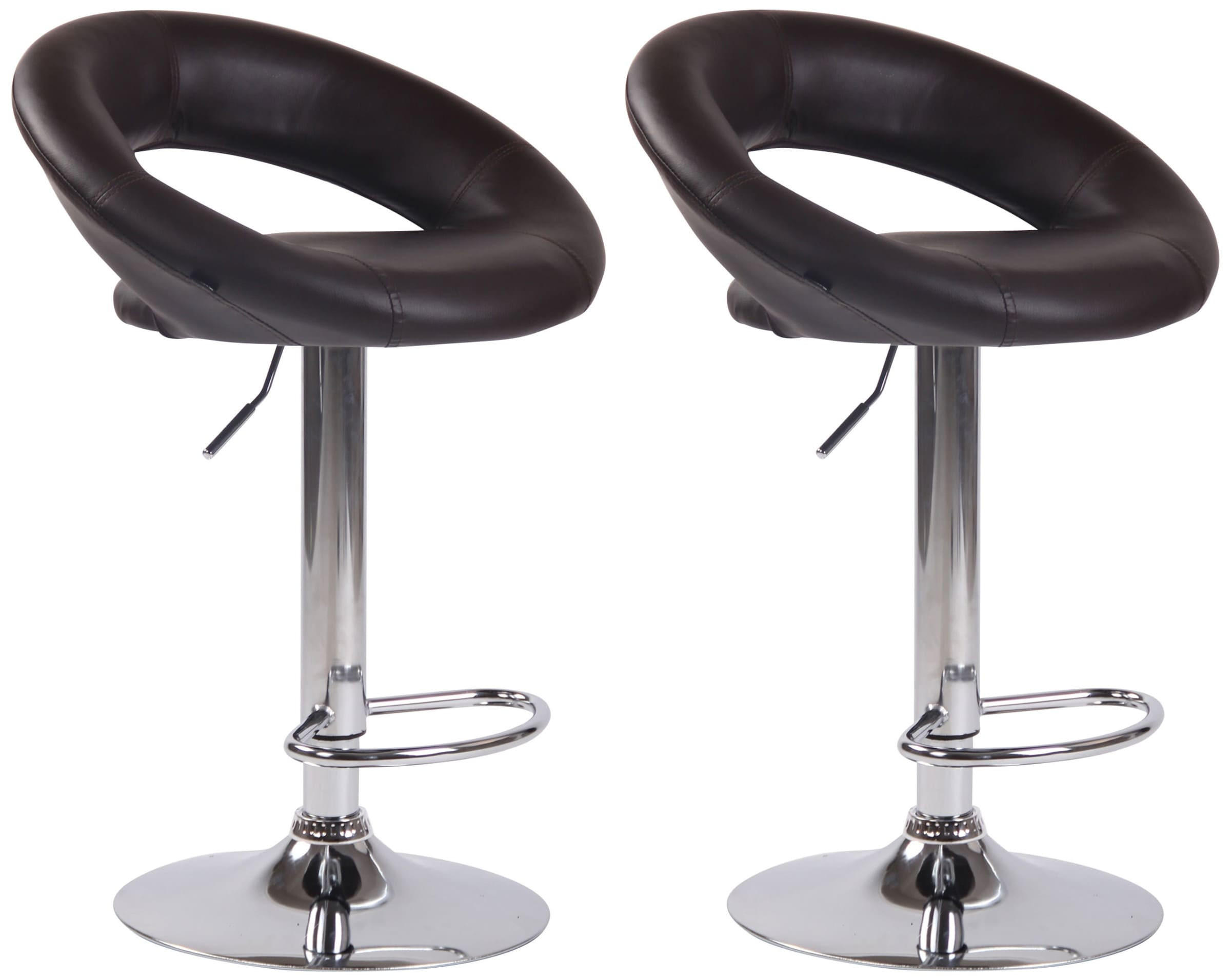 BARHOCKER Olinda Set 2-teilig 80-101x53x47 cm Braun - Braun, Leder (53/80/47cm) - furnicato