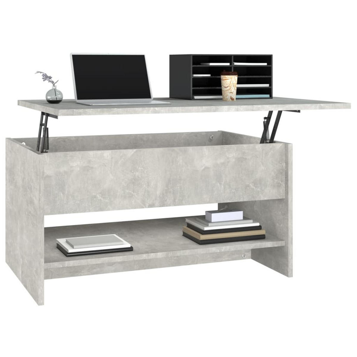 COUCHTISCH Betongrau 80x50x40 cm Holzwerkstoff - Grau, Holzwerkstoff (80/50/40cm) - furnicato