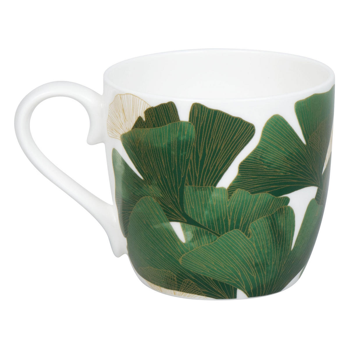 KAFFEEBECHER Ginkgo, Tasse, Floristik - Naturfarben, Keramik (0.43L) - Könitz