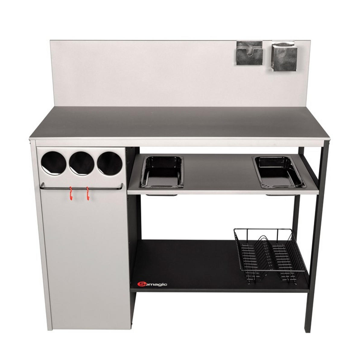 ABSTELLTISCH Wallis - Grau, Metall (53.5/113/110.5cm) - Somagic