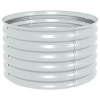 RUNDES Hochbeet für Garten BLUMO | Verzinkter Stahl | 80x80x44cm, Silber - Silberfarben, Metall (80/44/80cm) - DELUKE