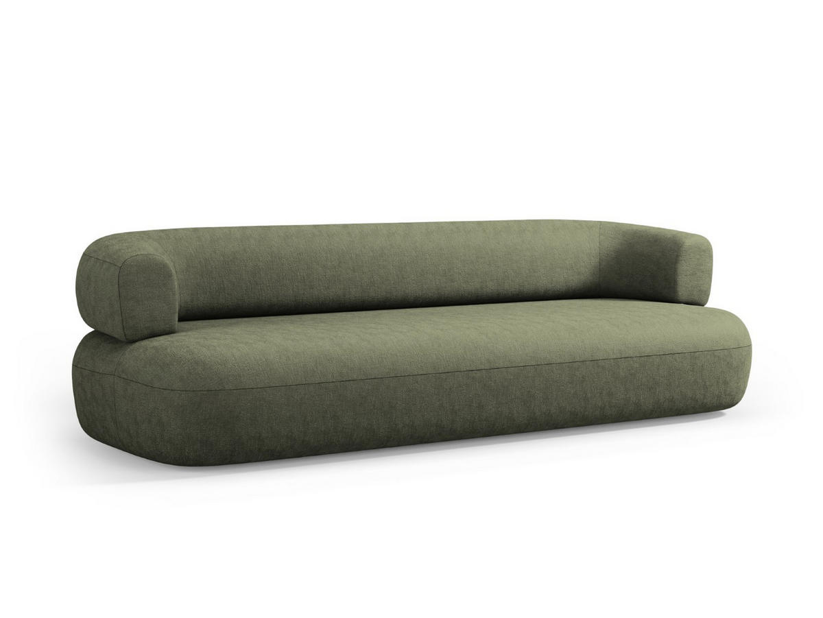 SOFA Jenny aus Chenille-Stoff grün 4 Sitzplätze - Grün, Textil (226/73/90cm) - Micadoni