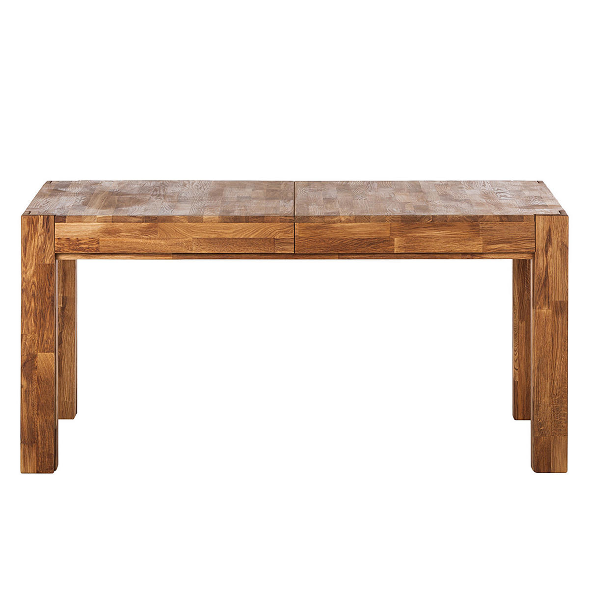 ESSTISCH - Eiche massiv - Eichefarben, Holz (90/160/76cm) - home24