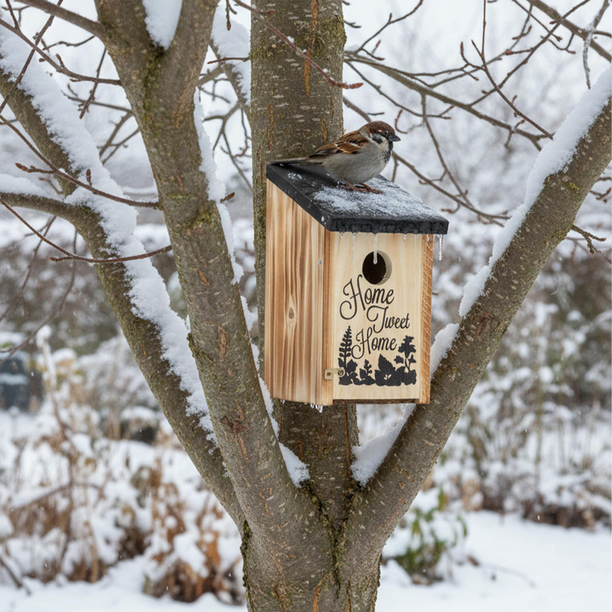 NISTKASTEN - Naturfarben, Holz/Metall (12/22/15cm) - Relaxdays