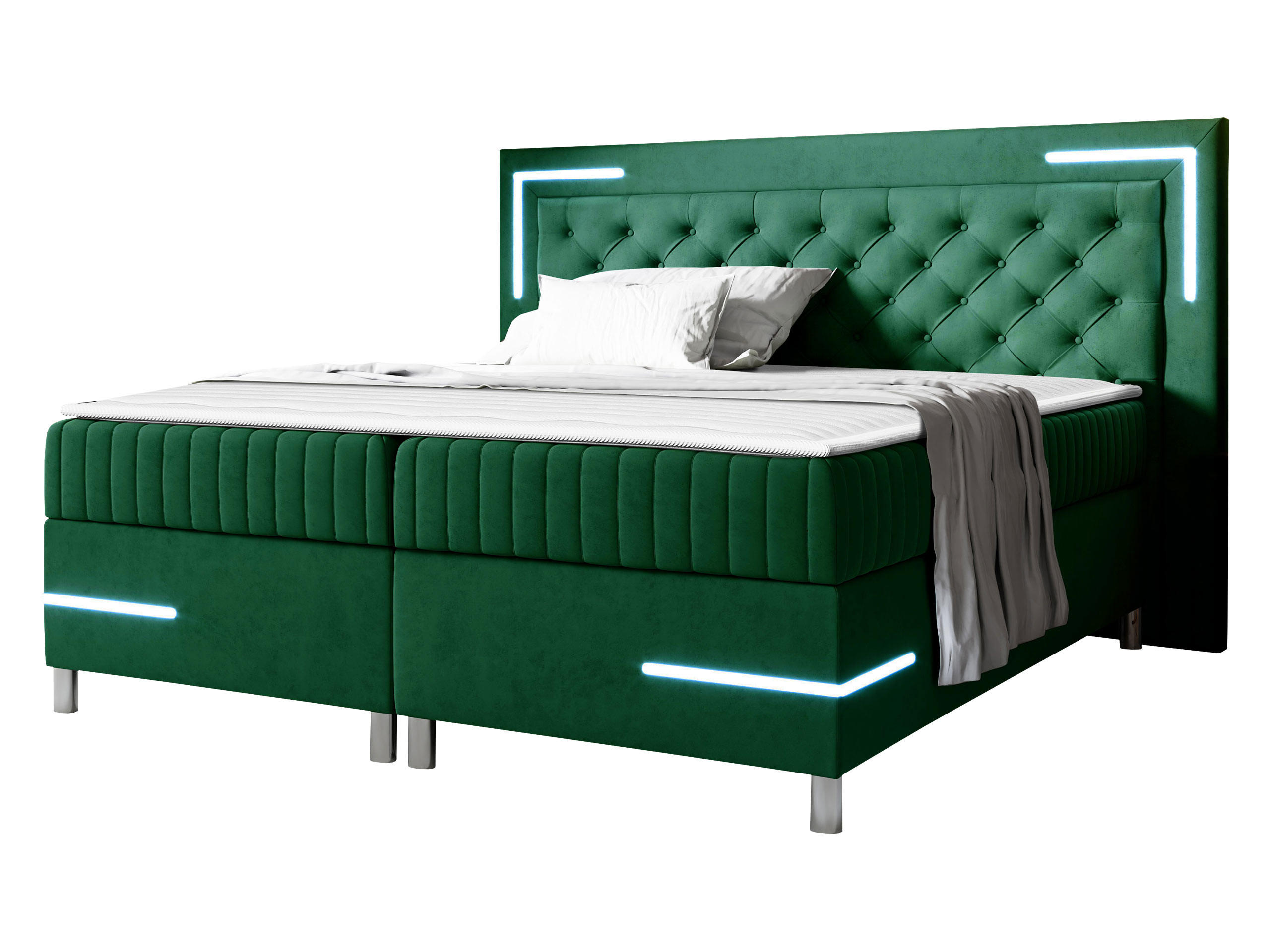 BOXBETT Tenosi 5 LED - Grün, Holz (120/200cm) - MIRJAN24