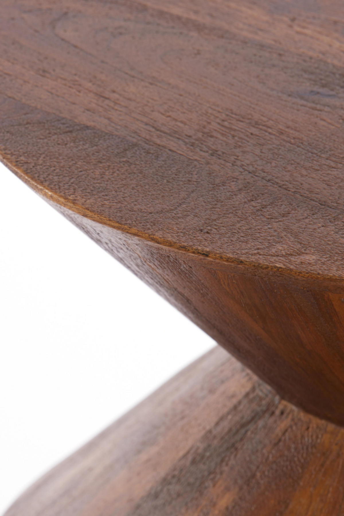 BEISTELLTISCH Larus Braun Ø40/50 cm - Dunkelbraun, Holz (40/40/50cm) - Light & Living