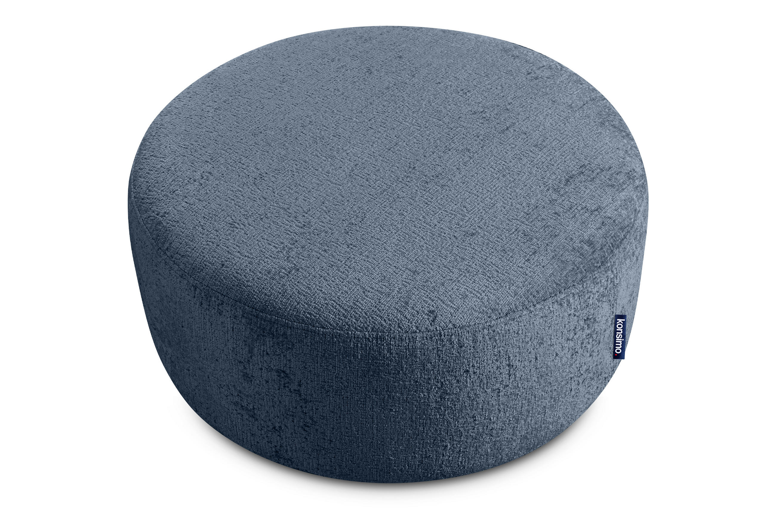 SITZHOCKER RAGGI mit 360° Drehfunktion, Dunkelblau - Dunkelblau, Textil (80/36/80cm) - KONSIMO®