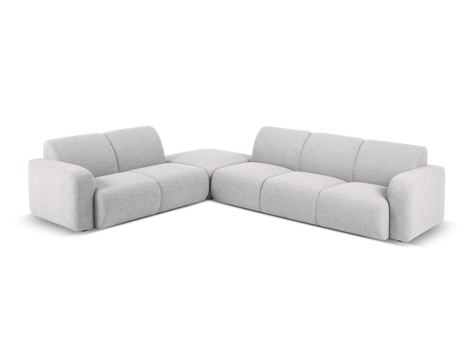 ECKSOFA links Molino aus Boucle hellgrau 6 Sitzplätze - Hellgrau, Textil (250/315cm) - Micadoni