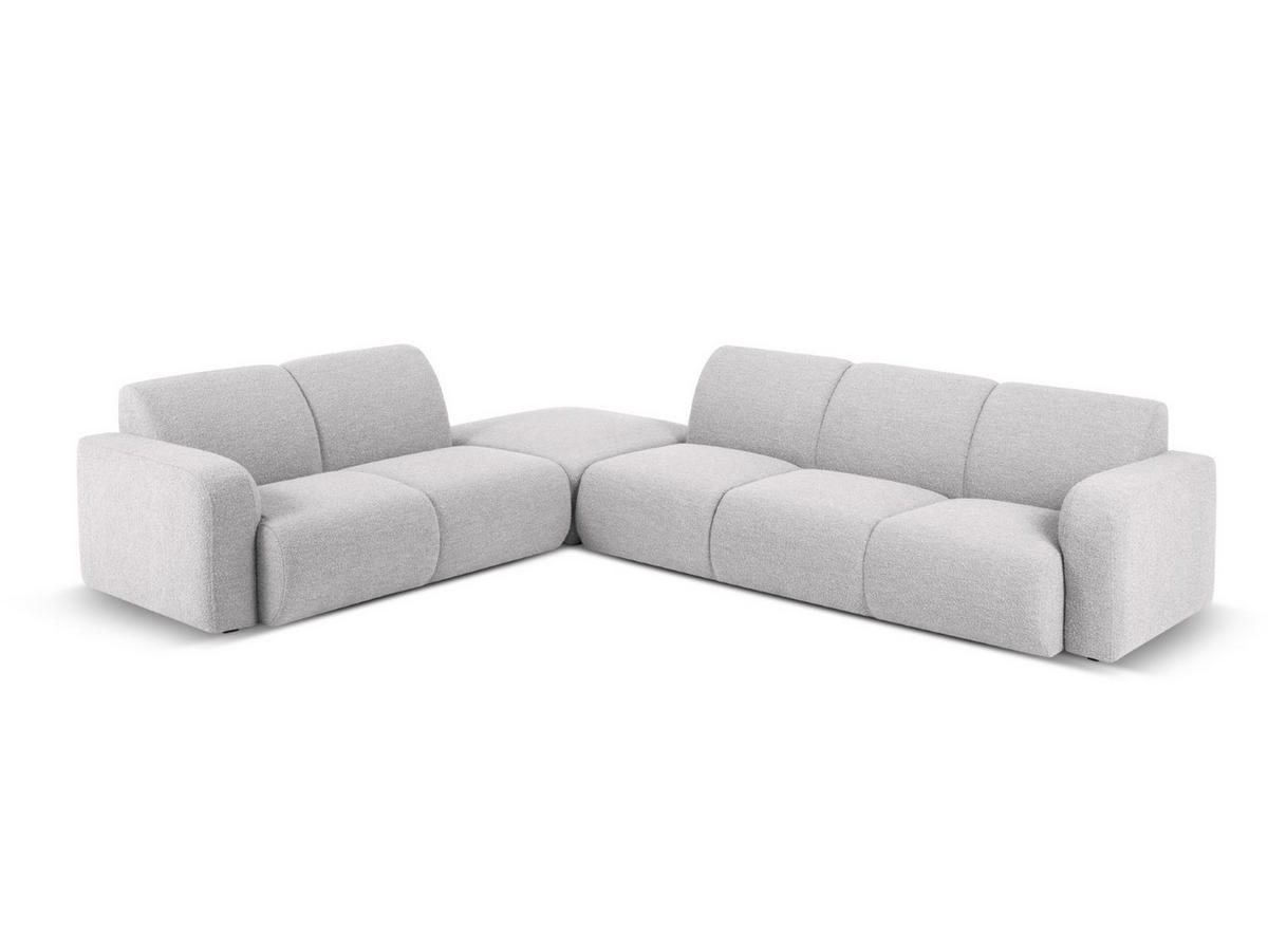 ECKSOFA links Molino aus Boucle hellgrau 6 Sitzplätze - Hellgrau, Textil (250/315cm) - Micadoni