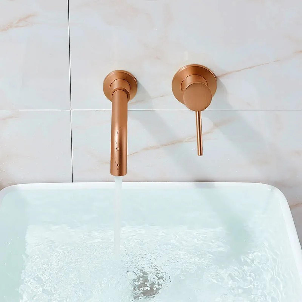 UNTERPUTZ Armatur Rea Lungo Long Copper Brush + Ibox - Kupferfarben, Metall (23/11/20cm) - REA
