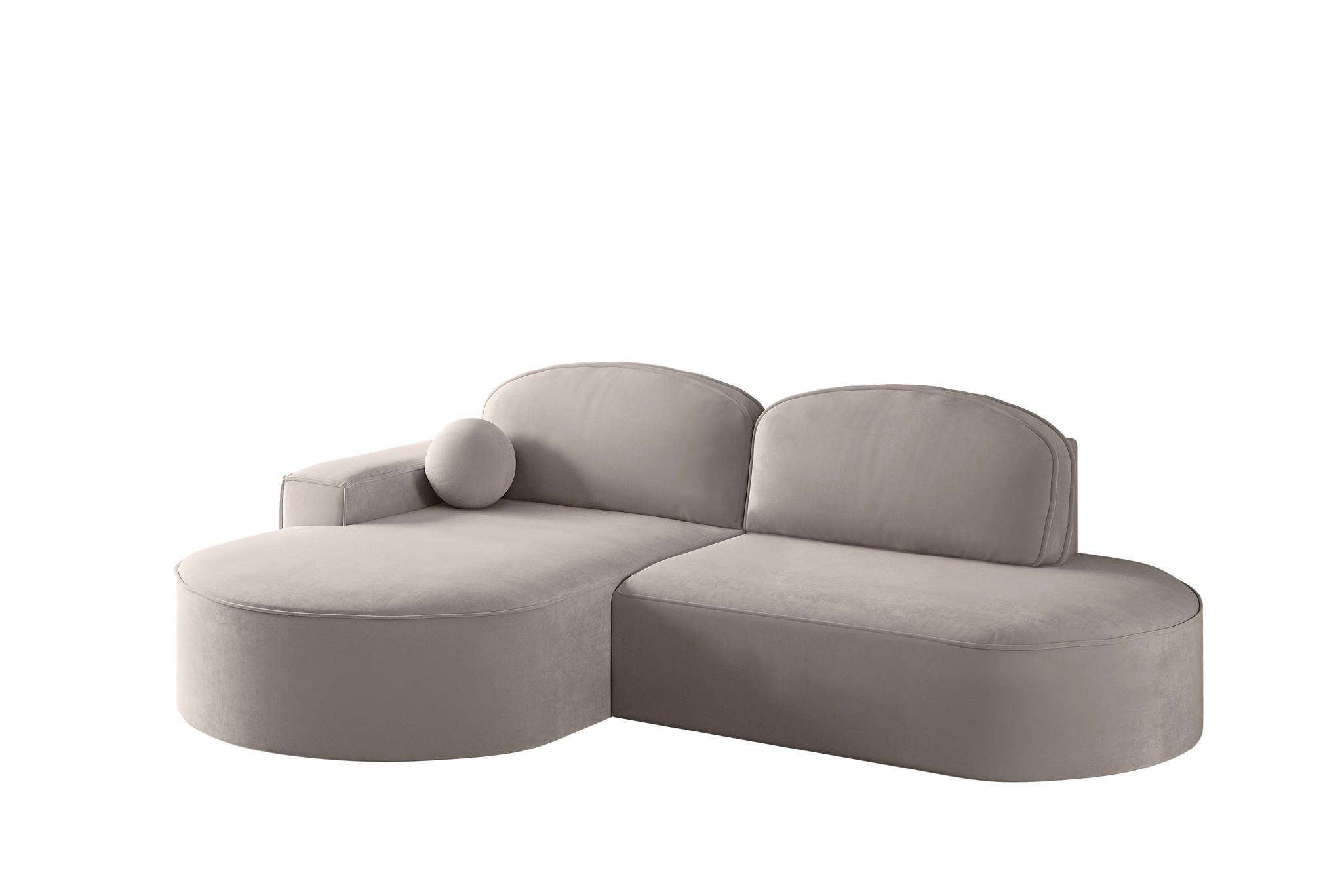 ECKSOFA Girona Mit Schlaffunktion - Hellgrau, Holzwerkstoff/Textil (278/179cm) - Fun Möbel