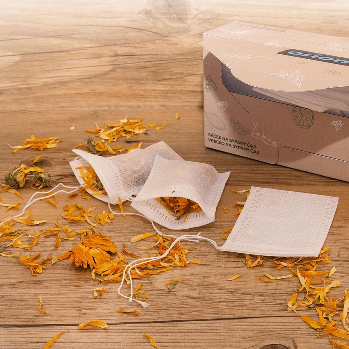 TEEBEUTEL 50 Stück. - Weiß, Papier (6.5/0.5/5.5cm) - Orion 