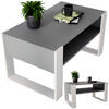 COUCHTISCH Holzwerkstoff rechteckig stabil 45x53,6x92cm 45/53,6/92cm - Dunkelgrau/Weiß, Holzwerkstoff (53.6/92/45cm) - CraftPAK