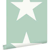 TAPETE Sterne 53 cm x 10.05 m - Grün, Papier (53/0.1cm) - ESTAhome