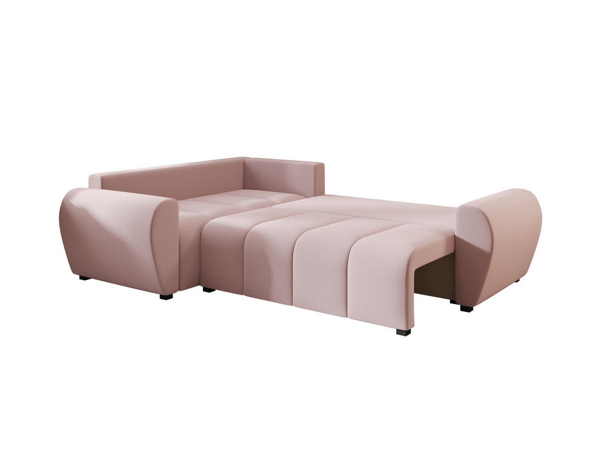 ECKSOFA MOLISA L PLUS Cosmic 14 Rechts mit Schlaffunktion - Rosa, Textil (235/175cm) - Bedante