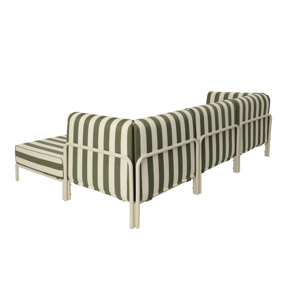 GARTENSOFA mit 4 Sitzplätzen, Khakigrün - Grün, Textil - Oviala