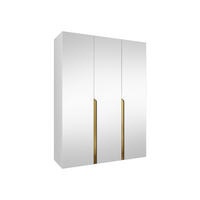 DREHTÜRENSCHRANK Mila III 150 - Goldfarben/Schwarz, Holzwerkstoff/Kunststoff (150/202/52cm) - MIRJAN24