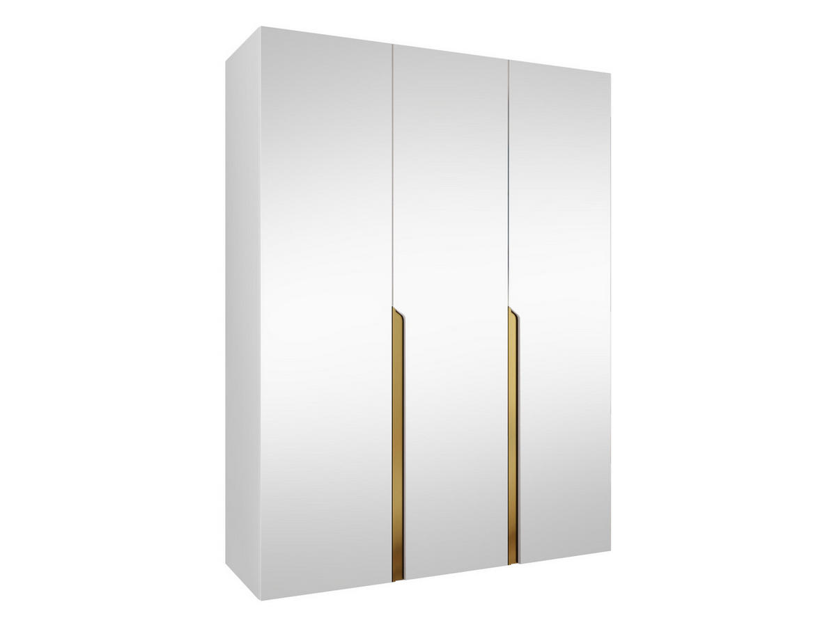 DREHTÜRENSCHRANK Mila III 150 - Goldfarben/Schwarz, Holzwerkstoff/Kunststoff (150/202/52cm) - MIRJAN24