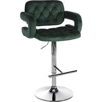 BARHOCKER Samt dunkelgrün - Dunkelgrün/Schwarz, Textil (62/103/55cm) - CLP