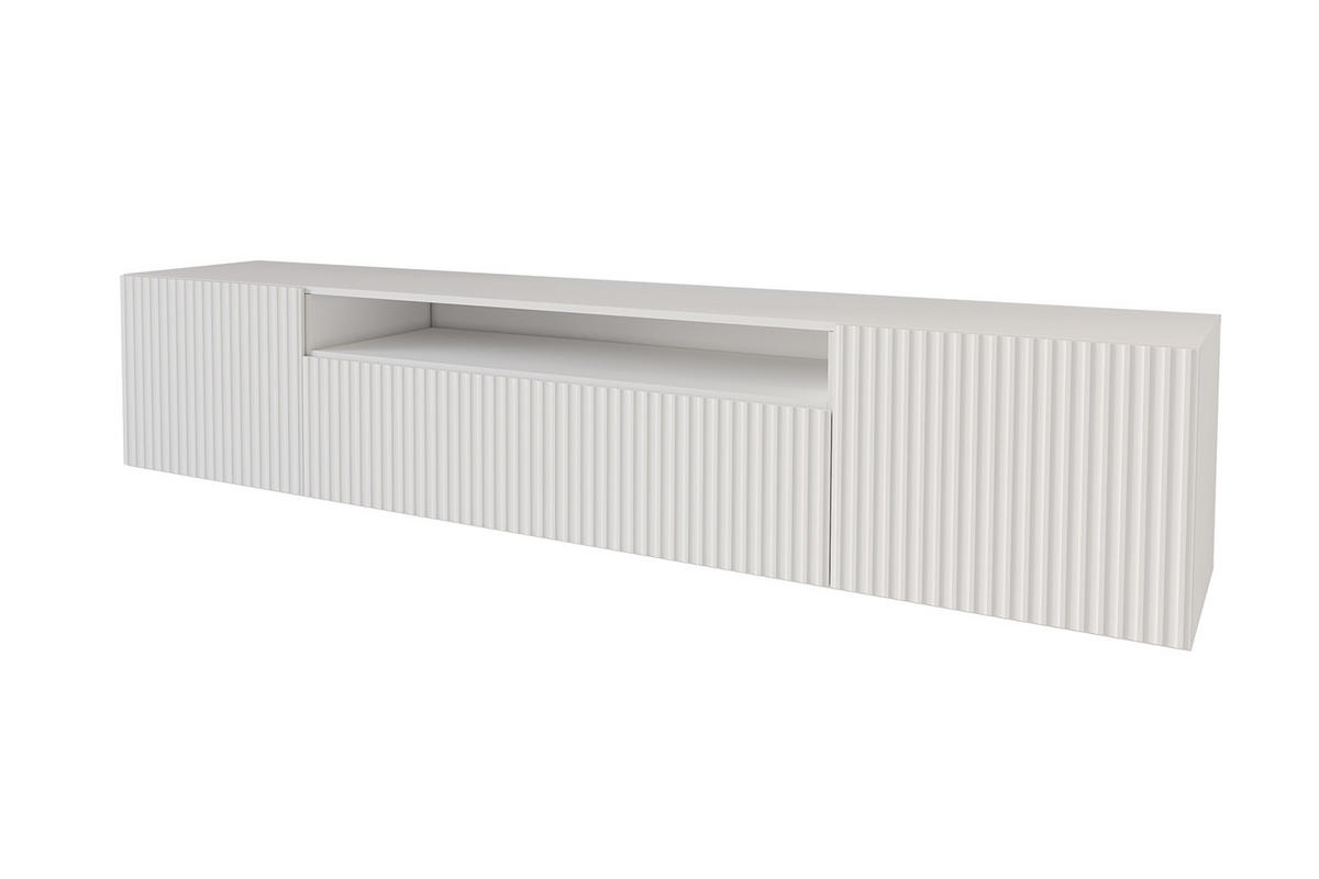 LOWBOARD NOA-2-W 200x40x41 cm - Weiß - Weiß, Holzwerkstoff (200/40/41cm) - ALTDECOR