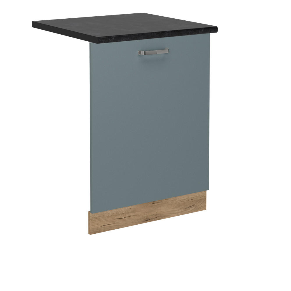 GESCHIRRSPÜLBLENDE R-Line Blau-Grau 60 cm , AP Anthrazit - Honigeiche/Blaugrau, Holzwerkstoff (60/81.8/1.6cm) - Vicco