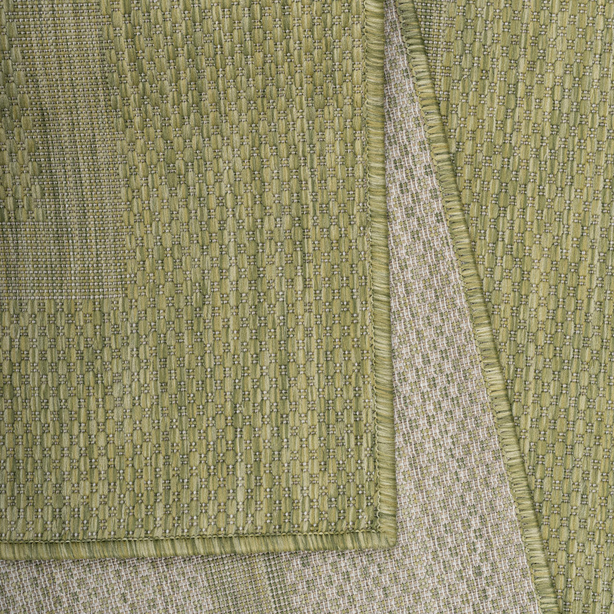 BALKONTEPPICH Einfarbig Wetterfest Waschbar Küche Balkon OEKO-TEX Rund Grün 200x200 cm Flur – ALSTER - Grün, Textil (200/200cm) - KADIMA DESIGN
