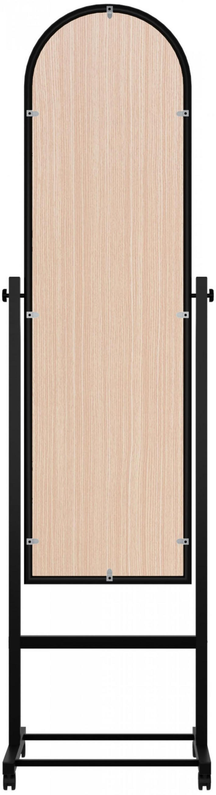 STANDSPIEGEL rund Holz schwarz - Schwarz, Holz (39/151/39cm) - CLP