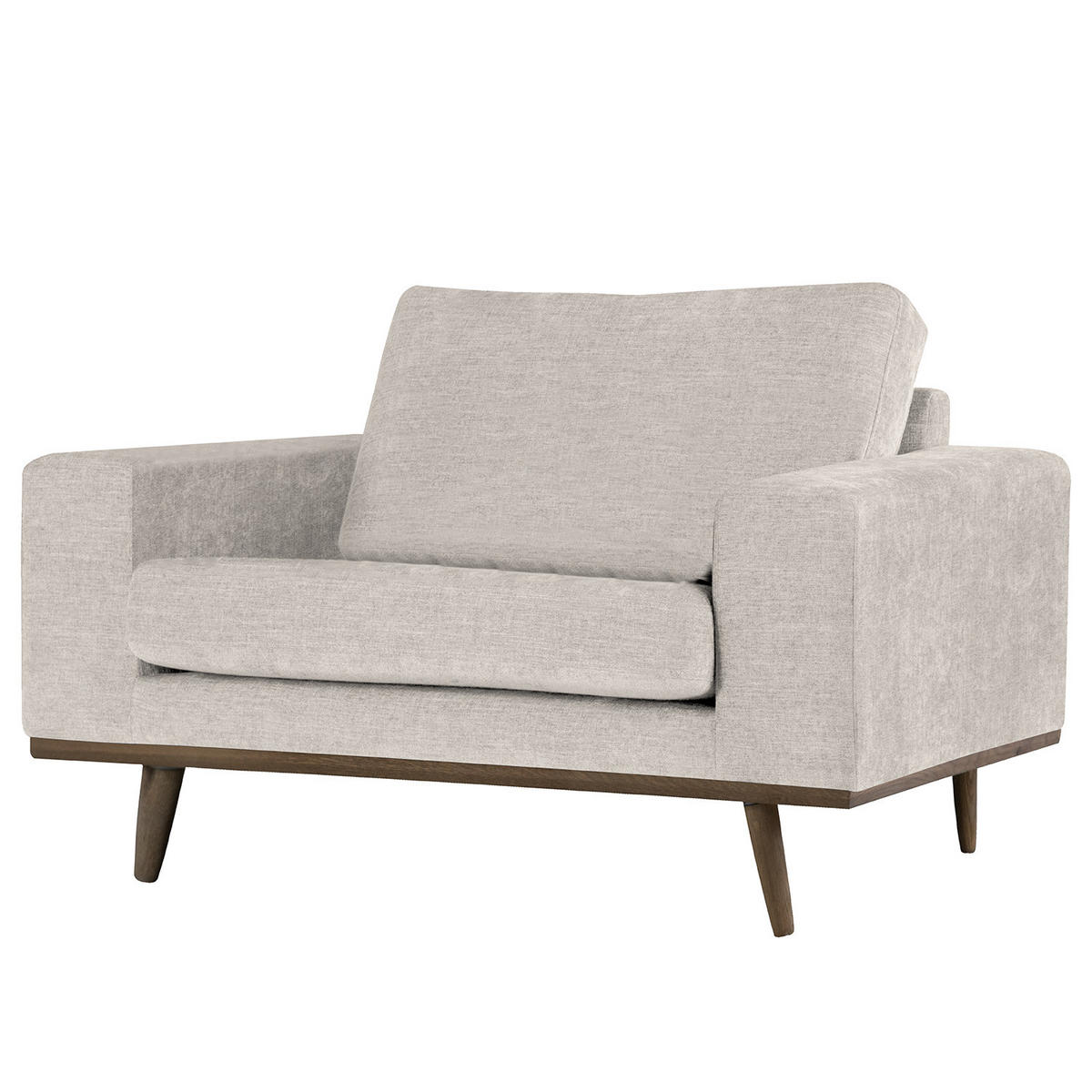 SESSEL - Eichefarben/Grau, Textil (122/81/88cm) - home24