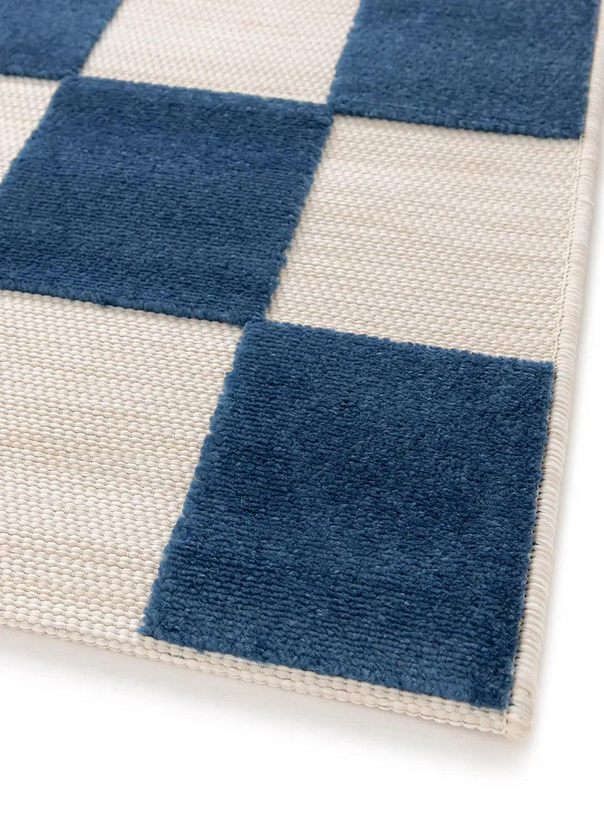 IN- & OUTDOOR-TEPPICH Blau / Weiß Cuadros 160/230 cm - Blau/Weiß, Textil (160/230cm) - Atticgo