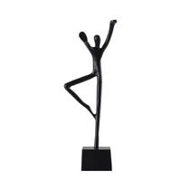 SKULPTUR Eagen Schwarz 19/12.5/44cm - Schwarz, Metall (12.5/44/19cm) - PTMD Collection