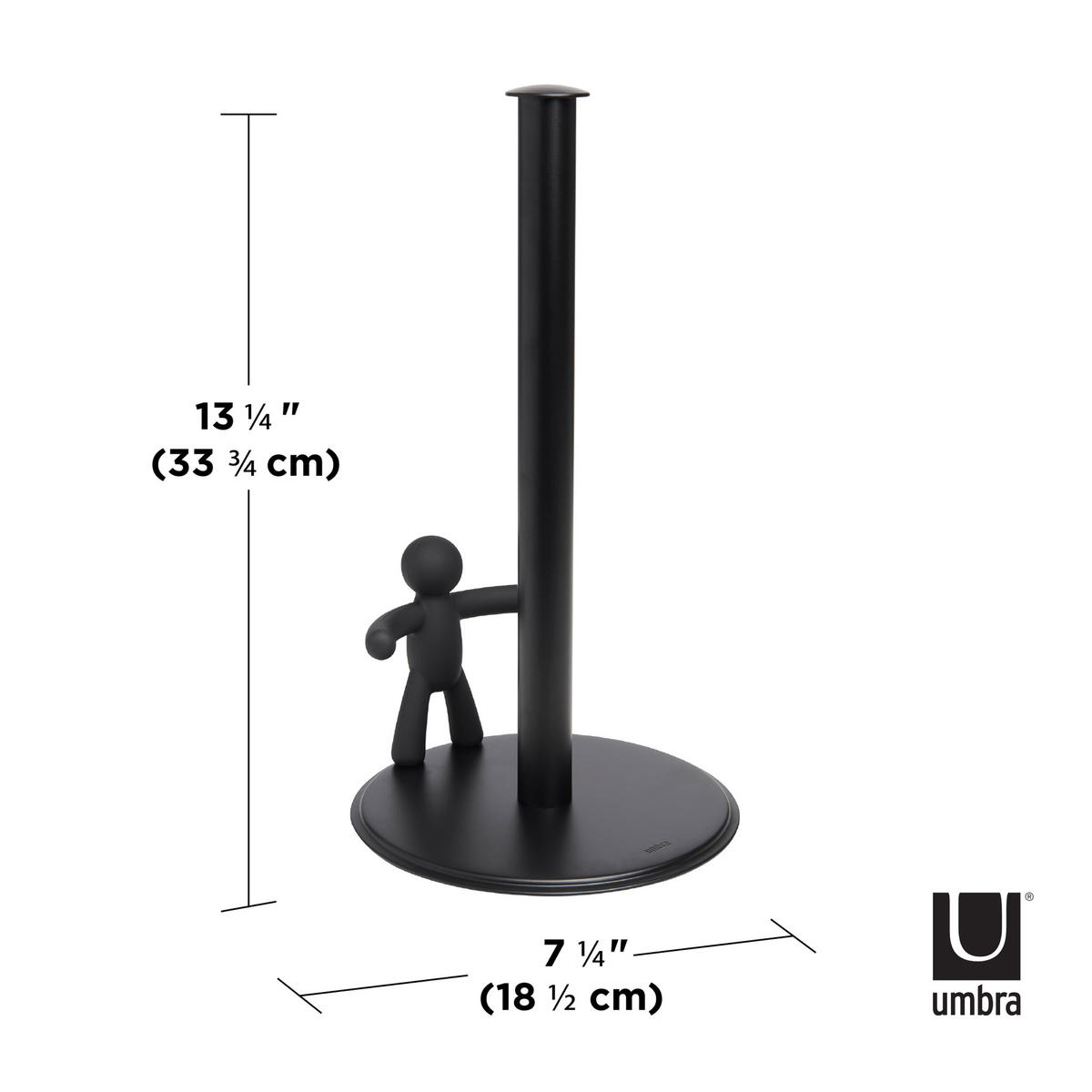 KÜCHENROLLENHALTER Buddy, Schwarz - Schwarz, Kunststoff (18/34/19cm) - Umbra