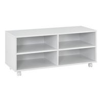 LOWBOARD Gränne - Weiß, Holzwerkstoff/Kunststoff (90/40.5/35cm) - [en.casa]