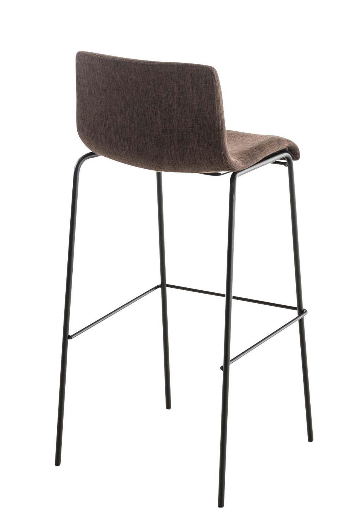 BARHOCKER 2er Set Stoff braun - Schwarz/Braun, Textil/Metall (43/100/48cm) - CLP