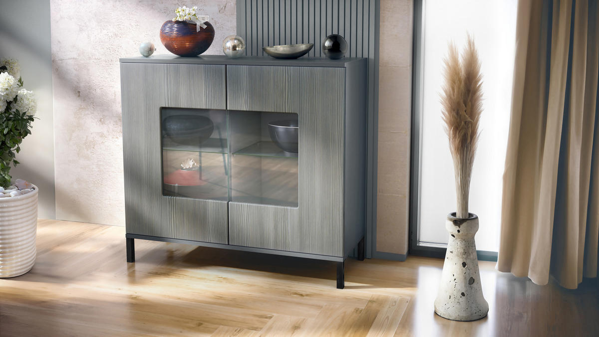 KOMMODE Grömitz Avola-Anthrazit - Anthrazit, Holzwerkstoff (92.5/83.5/35cm) - Vladon