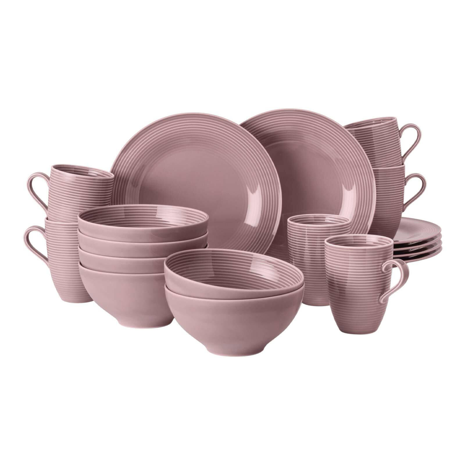 FRÜHSTÜCKS-SET Beat Color Glaze Altrosa 18er Set - Altrosa, Keramik (1/1/1cm) - Seltmann Weiden