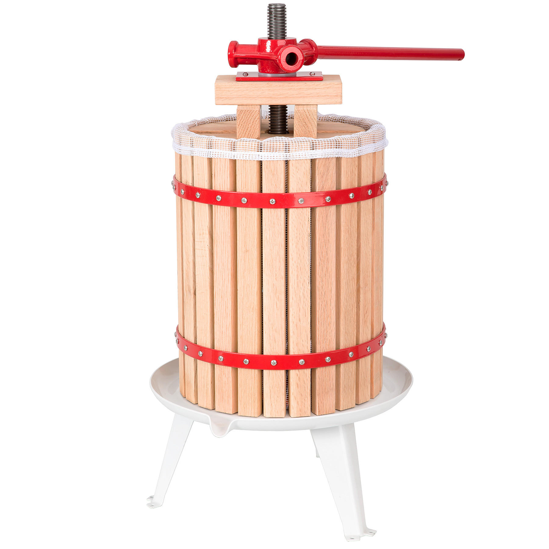 SAFTPRESSE 18 L ,71 x 60 x 38 cm,rot - Rot, Metall (60/38/71cm) - tectake