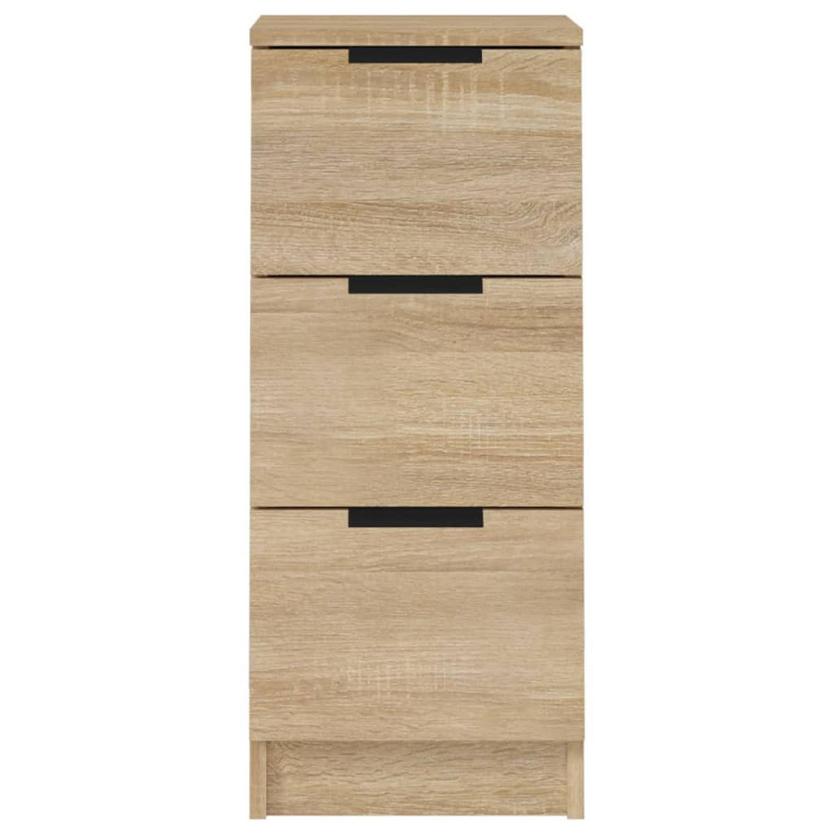 SIDEBOARDS mit 3 Schubladen 2-tlg. 30/30/70 cm aus Holzwerkstoff Sonoma-Eiche Dekor - Sonoma Eiche, Holz (30/70/30cm) - vidaXL
