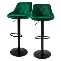 BARHOCKER Samt grün 2er Set - Grün, Metall (37/106/47cm) - ML-DESIGN