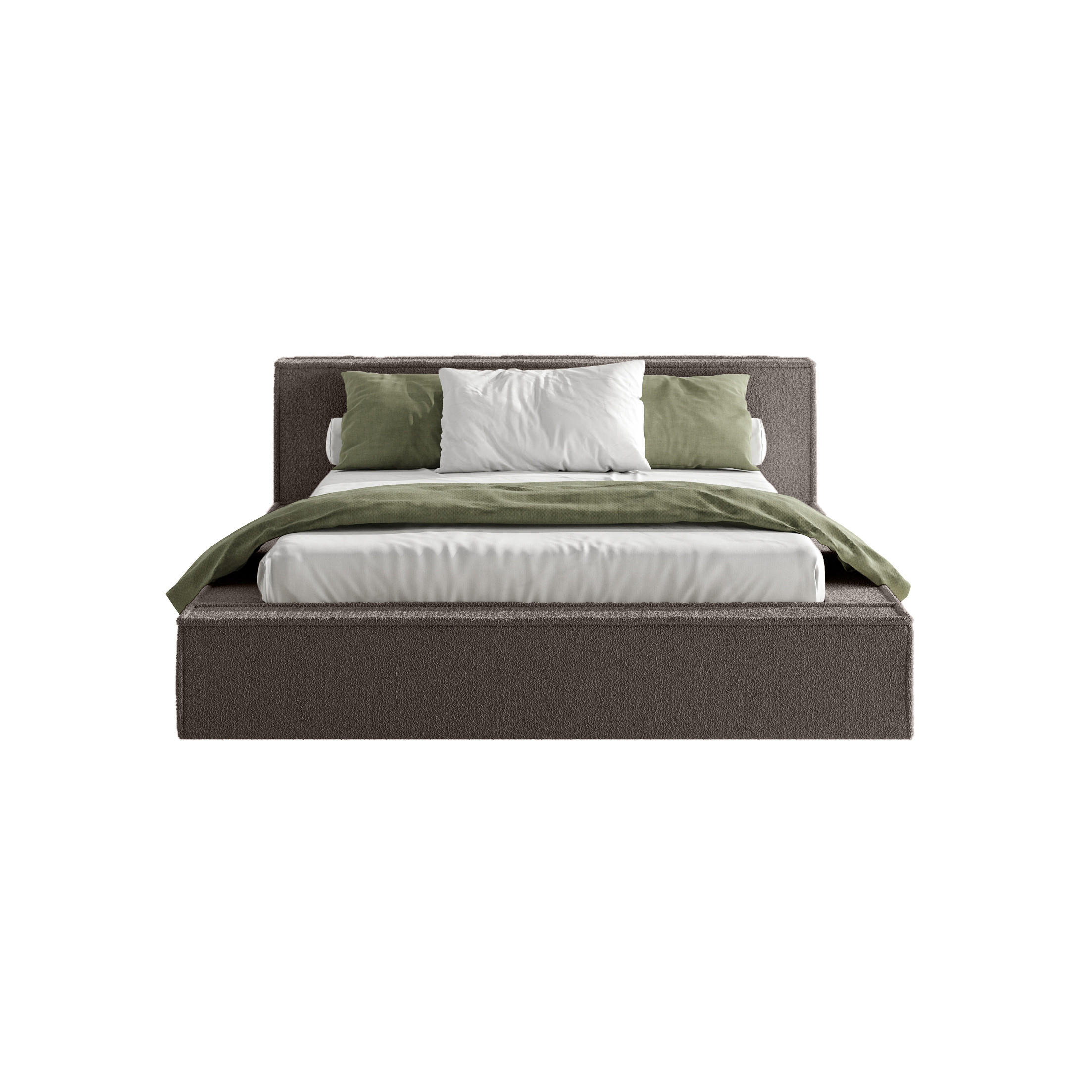 POLSTERBETT Menfi 180x200 cm, Braun - Braun, Textil (180/200cm) - Fedve
